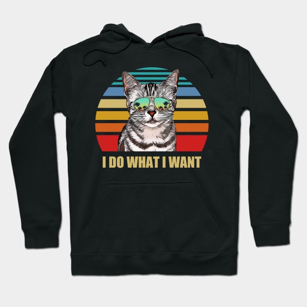 American Shorthair Cat I do what I want Funny Cat Lover Hoodie by TheBeardComic